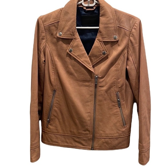 Storm & Marie Denmark Caramel Leather Jacket - Picture 4 of 15